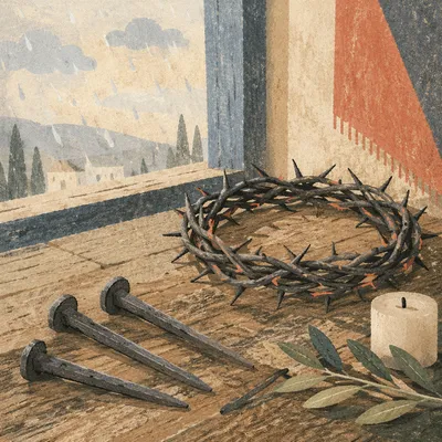 Easter Crown of Thorns with Iron Nails