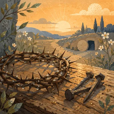 Crown of Thorns and Nails at Dawn