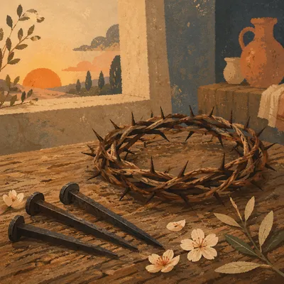 Crown of Thorns and Nails at Dawn