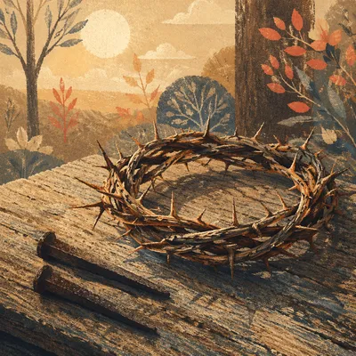 Crown of Thorns and Nails Reflection