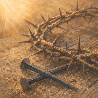 Crown of Thorns and Nails Reflection