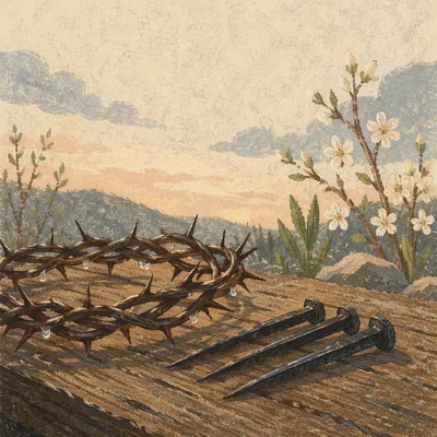Crown of Thorns and Nails at Dawn