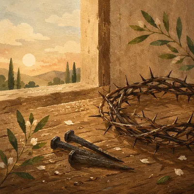 Crown of Thorns and Nails at Dawn