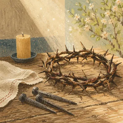 Crown of Thorns and Nails at Easter