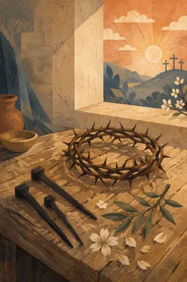 Crown of Thorns with Easter Nails