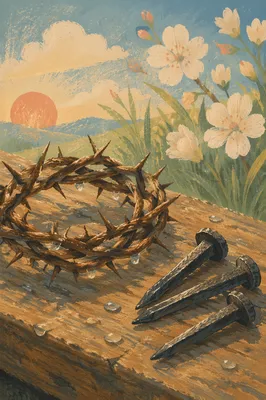 Crown of Thorns and Nails at Easter