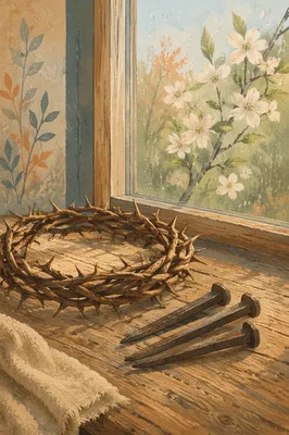 Crown of Thorns and Nails at Easter