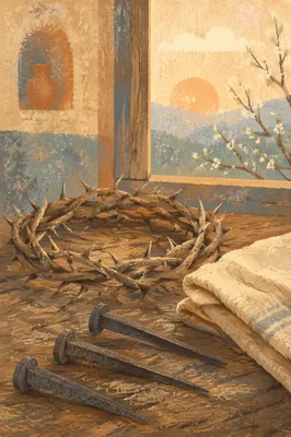 Crown of Thorns and Nails at Dawn