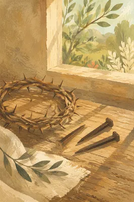 Crown of Thorns and Nails at Dawn
