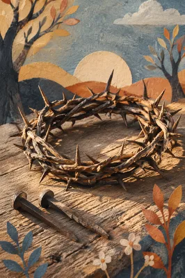 Crown of Thorns and Nails Reflection