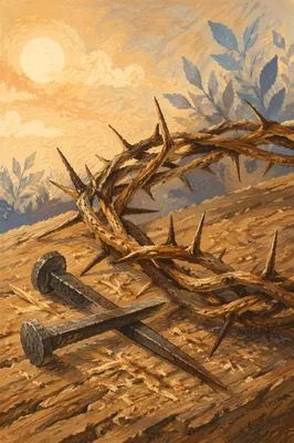 Crown of Thorns and Nails Reflection