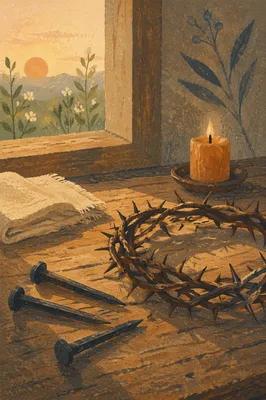 Crown of Thorns and Nails at Dawn