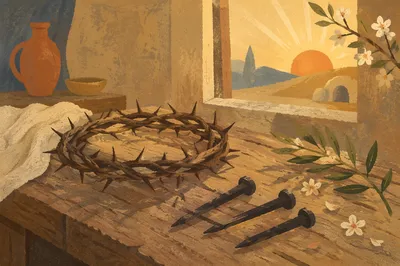 Crown of Thorns and Nails at Easter