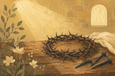 Crown of Thorns and Nails at Dawn