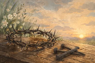 Crown of Thorns and Nails at Dawn