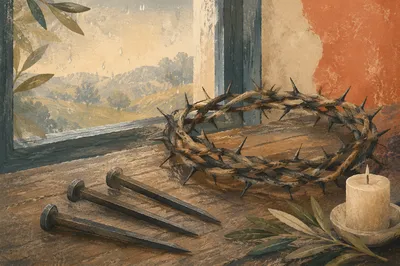 Easter Crown of Thorns with Iron Nails