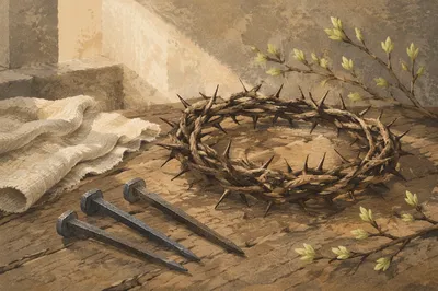Crown of Thorns and Nails at Dawn
