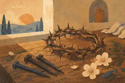 Crown of Thorns and Nails at Dawn