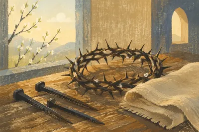 Crown of Thorns and Nails at Dawn