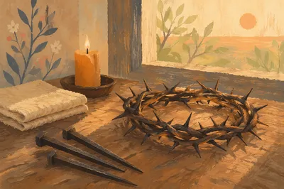 Crown of Thorns and Nails at Dawn