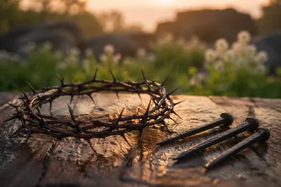 Crown of Thorns and Nails at Dawn