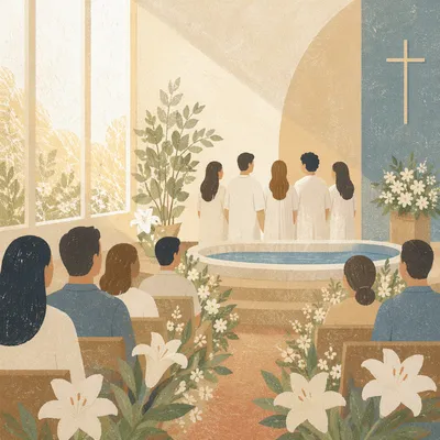 Easter Baptism Celebration for New Believers