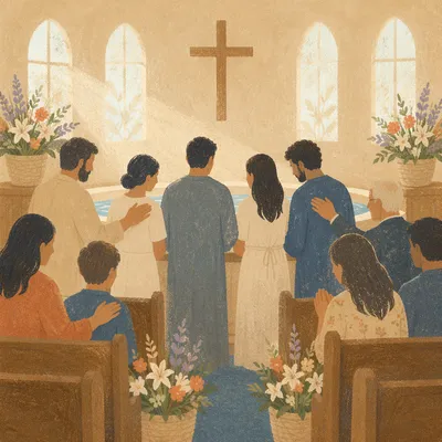Easter Baptism Celebration for New Believers