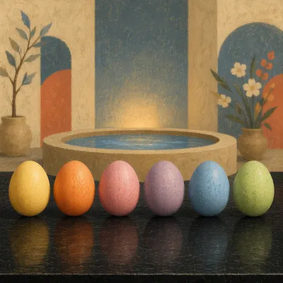 Easter Baptism Eggs in Church Setting