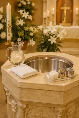 Easter Baptism Font for New Believers