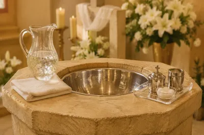 Easter Baptism Font for New Believers