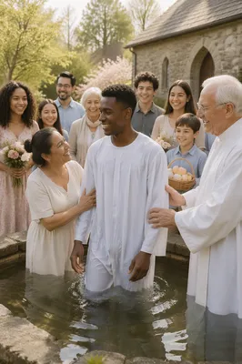 Outdoor Baptism Celebration by Stone Chapel
