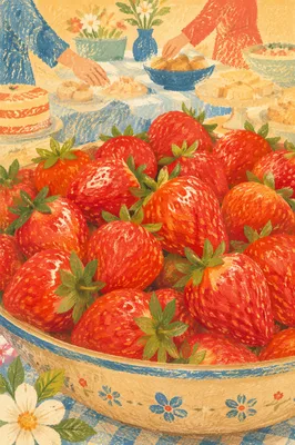 Fresh Strawberries at Easter Church Brunch