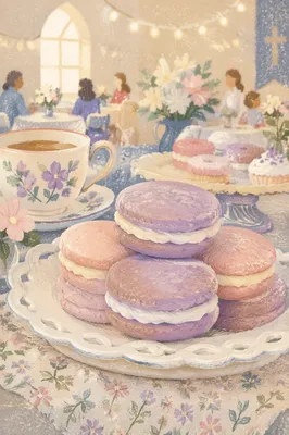 Easter Brunch Cookies in Church Fellowship