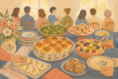 Easter Brunch Fellowship in Church Hall