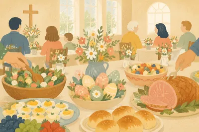 Easter Brunch Fellowship Hall Celebration