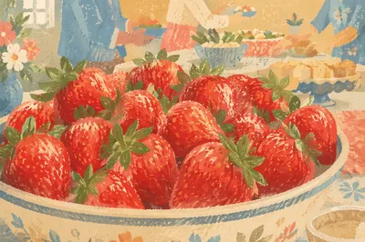 Fresh Strawberries at Easter Church Brunch