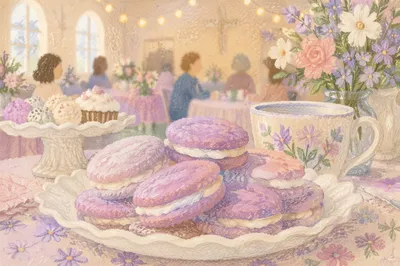 Easter Brunch Cookies in Church Fellowship
