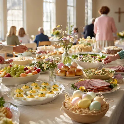 Easter Brunch Fellowship Hall Celebration