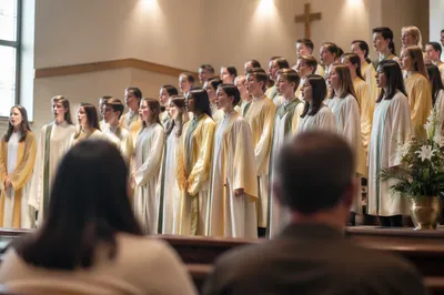 Joyful Easter Choir Singing Hallelujah