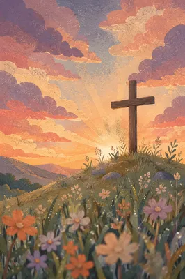 Easter Cross Sunrise Over Spring Hill