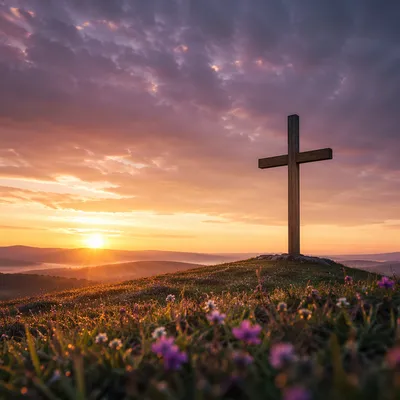 Easter Cross at Sunrise on Spring Hill