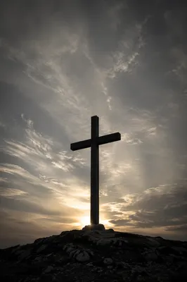 Easter Cross at Sunrise Dramatic Sky