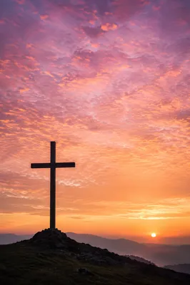 Easter Cross at Dramatic Sunrise