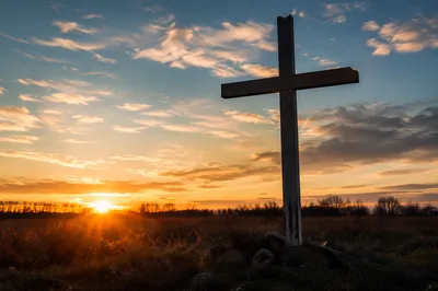 Easter Cross at Dramatic Sunrise