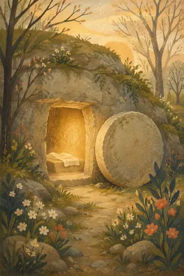 Easter Empty Tomb at Sunrise
