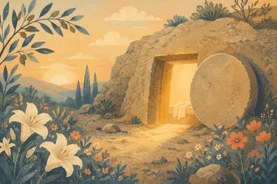 Easter Dawn at the Empty Tomb