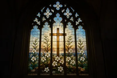 Easter Garden Stained Glass Chapel Window