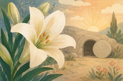 Easter Lily by Empty Tomb Morning
