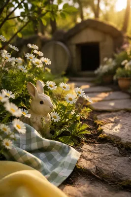 Easter Morning Garden Path to Tomb