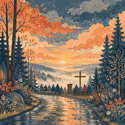 Easter Sunrise Service on Forest Road